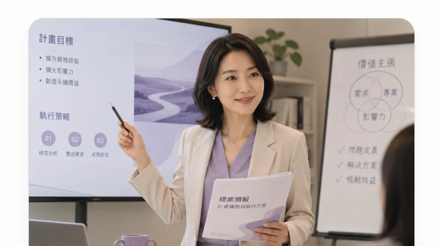 知己知途講師進行企劃提案教學